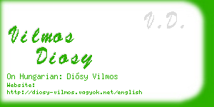 vilmos diosy business card